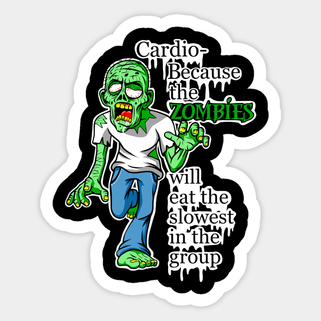 Zombie Cardio Sticker by TimAddisonArt